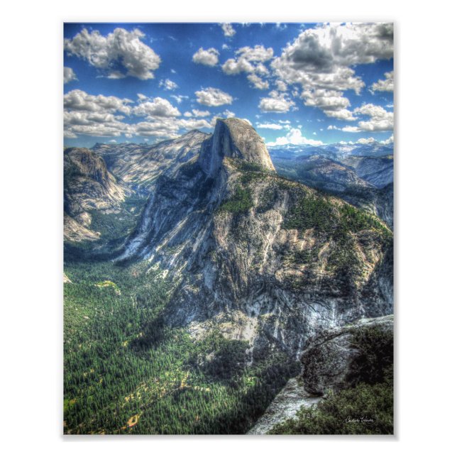 Half Dome HDR Portrait Photo Print (Front)