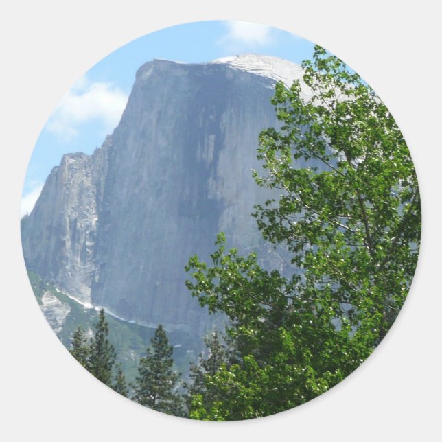 Half Dome in Summer from Yosemite National Park Classic Round Sticker (Front)