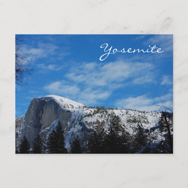 Half Dome in Winter Postcard (Front)