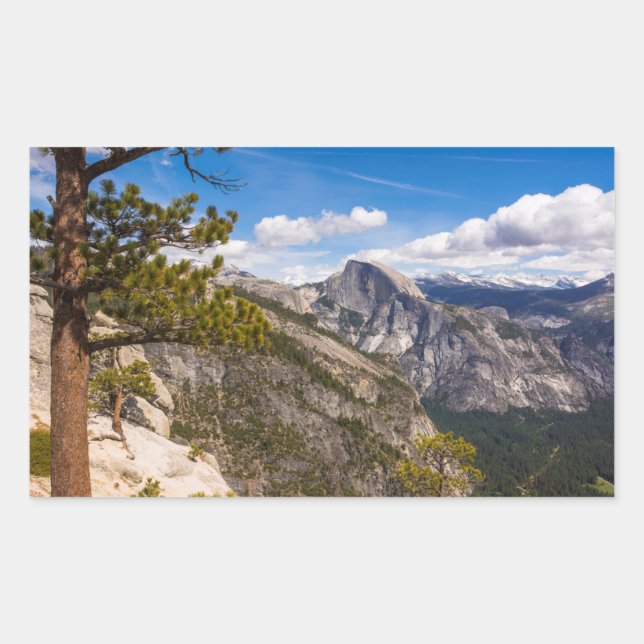 Half Dome landscape, California Rectangular Sticker (Front)