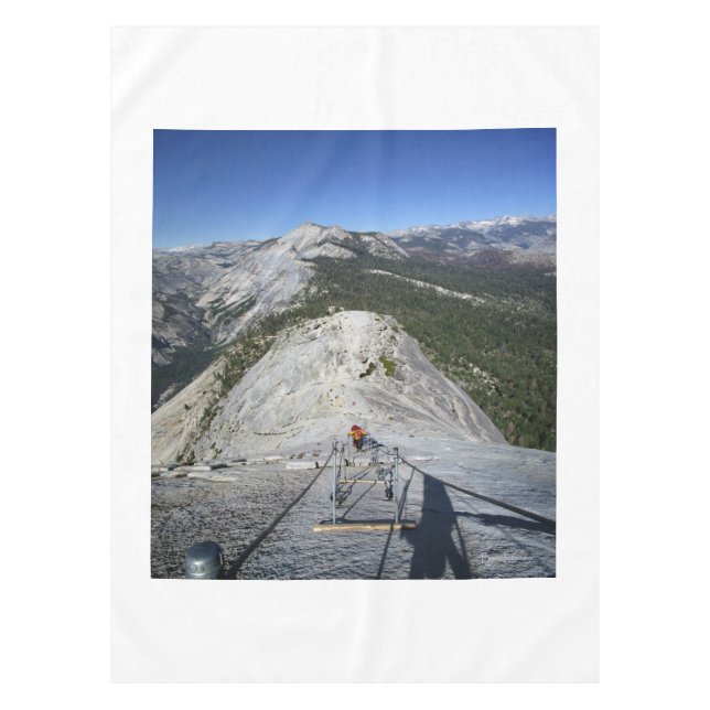 Half Dome Looking Down from the Cables - Yosemite Tablecloth (Front)
