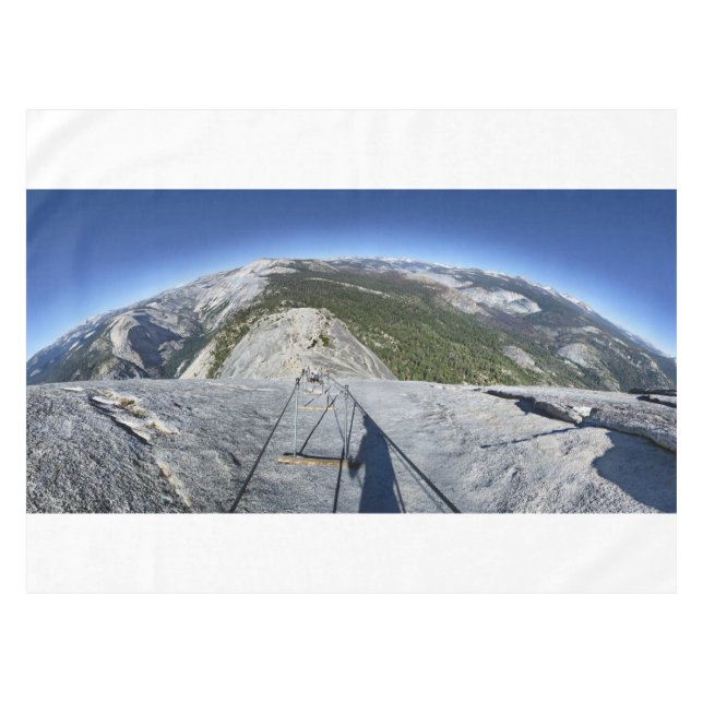 Half Dome Looking Down from the Cables - Yosemite Tablecloth (Front (Horizontal))