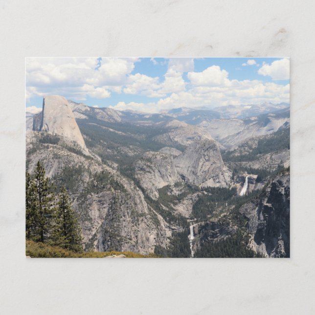 Half Dome, Nevada Fall & Vernal Fall in Yosemite Postcard (Front)