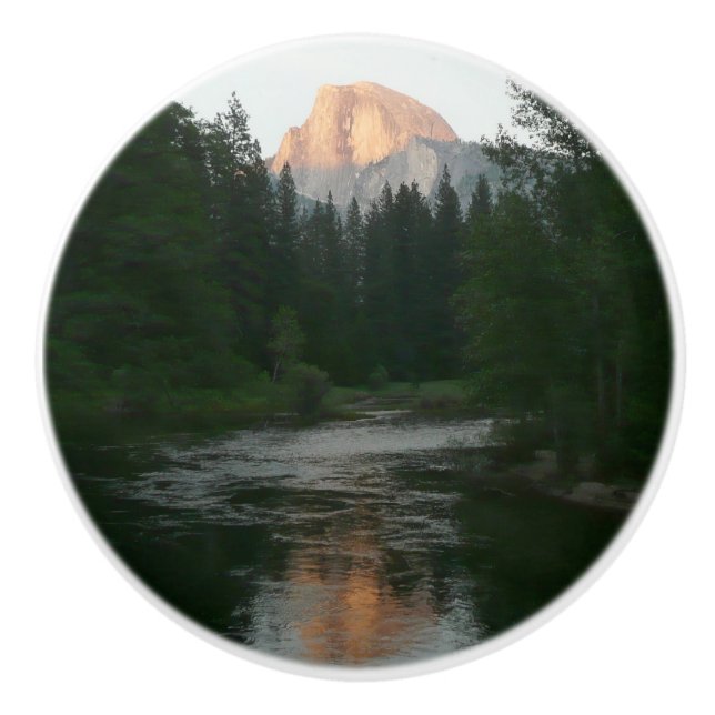 Half Dome Sunset in Yosemite National Park Ceramic Knob (Front)