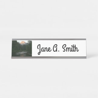 Half Dome Sunset in Yosemite National Park Desk Name Plate
