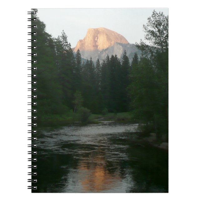 Half Dome Sunset in Yosemite National Park Spiral Notebook (Front)