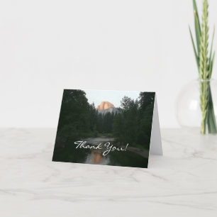 Half Dome Sunset in Yosemite National Park Thank You Card