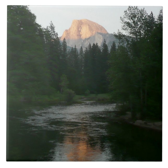 Half Dome Sunset in Yosemite National Park Tile (Front)