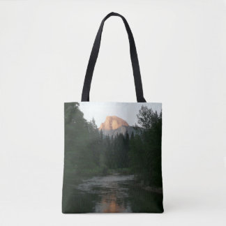 Half Dome Sunset in Yosemite National Park Tote Bag