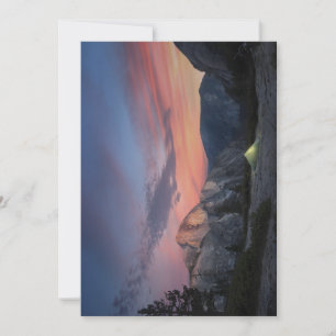 Half Dome Sunset Snow Creek 2 - Yosemite Holiday Card