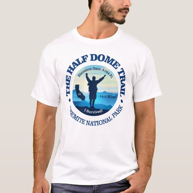 Half Dome Trail (hiking) T-Shirt (Front)