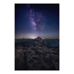 Half Dome under Milky Way Photo Print