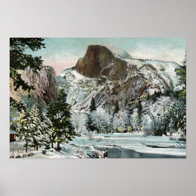 Half Dome, Yosemite in Winter Poster (Front)