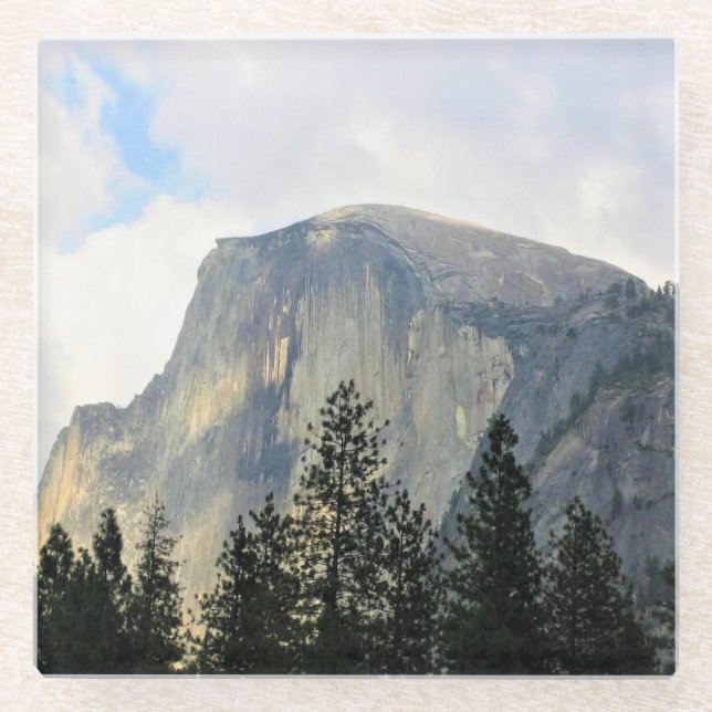 Half Dome, Yosemite National Park, CA Glass Coaster (Front)