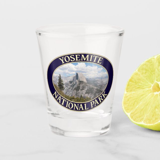Half Dome, Yosemite National Park, California Shot Glass (Front)