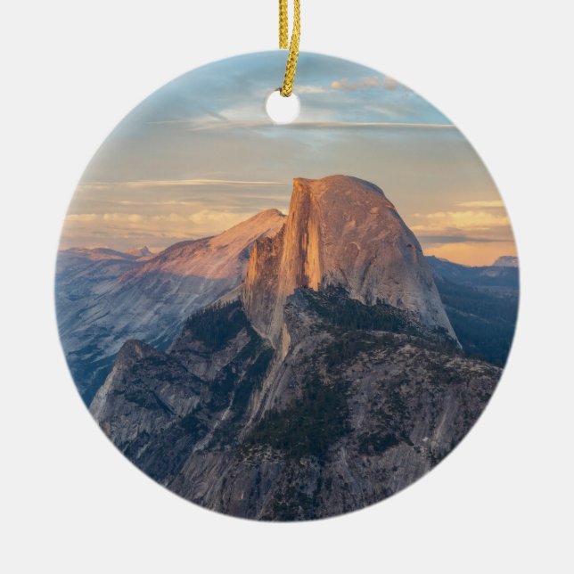 Half Dome Yosemite National Park Ceramic Tree Decoration (Front)