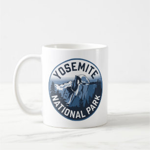 Half Dome Yosemite Round Emblem Coffee Mug