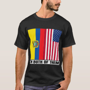 Half Ecuadorian Half American USA DNA Ecuador Heri T-Shirt