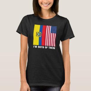 Half Ecuadorian Half American USA DNA Ecuador Heri T-Shirt