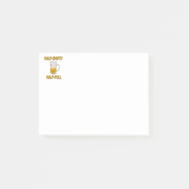 Half-empty or half-full post-it notes (Front)