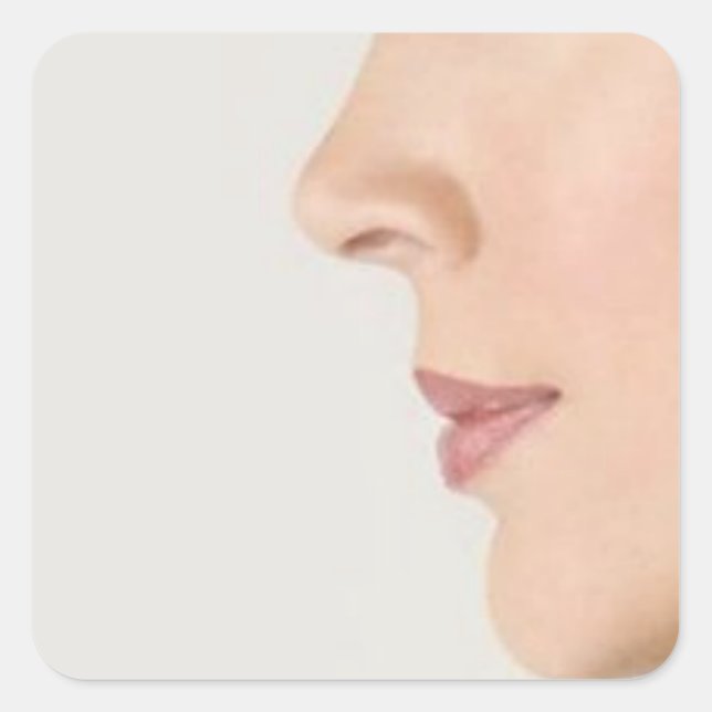 Half face square sticker (Front)