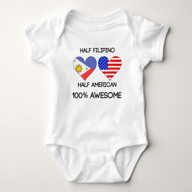 Half Filipino Half American Baby Bodysuit (Front)