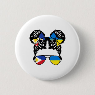 Half Filipino Half Ukrainian Girl Philippines Kids 6 Cm Round Badge