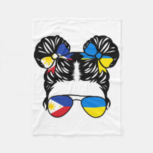 Half Filipino Half Ukrainian Girl Philippines Kids Fleece Blanket