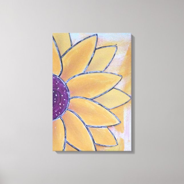 Half Flower  Canvas Print (Front)