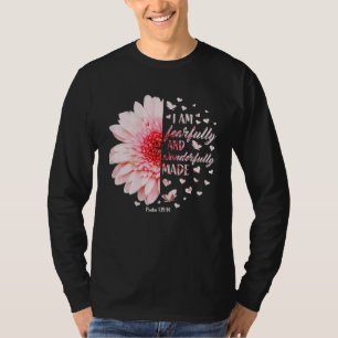 Half Flower Women Christian Bible Verse Faith God T-Shirt