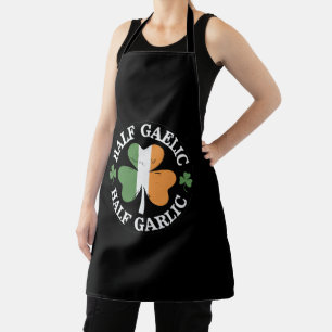 Half Gaelic Half Garlic Irish Italian St. Patricks Apron