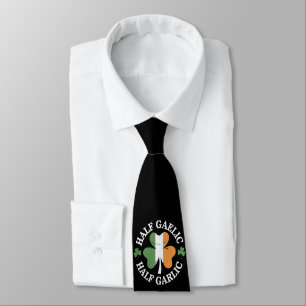 Half Gaelic Half Garlic Irish Italian St. Patricks Tie