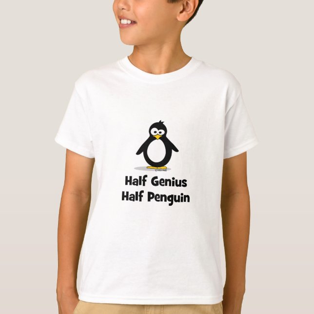 Half Genius Half Penguin T-Shirt (Front)