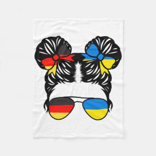 Half German Half Ukrainian Girl Germany Kids Herit Fleece Blanket