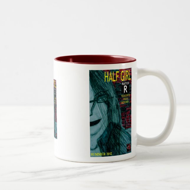 half girl print Two-Tone coffee mug (Right)