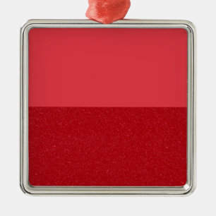 Half Glitter Red Ornament – Customisable Charm