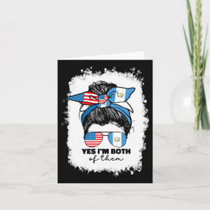 Half Guatemalan And American Guatemala Usa Flag Gi Card