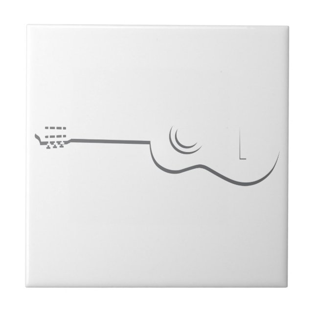 Half Guitar Outline Tile (Front)
