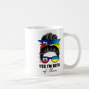 Half Haitian Half Ukrainian Girl Haiti Ukraine Fla Coffee Mug