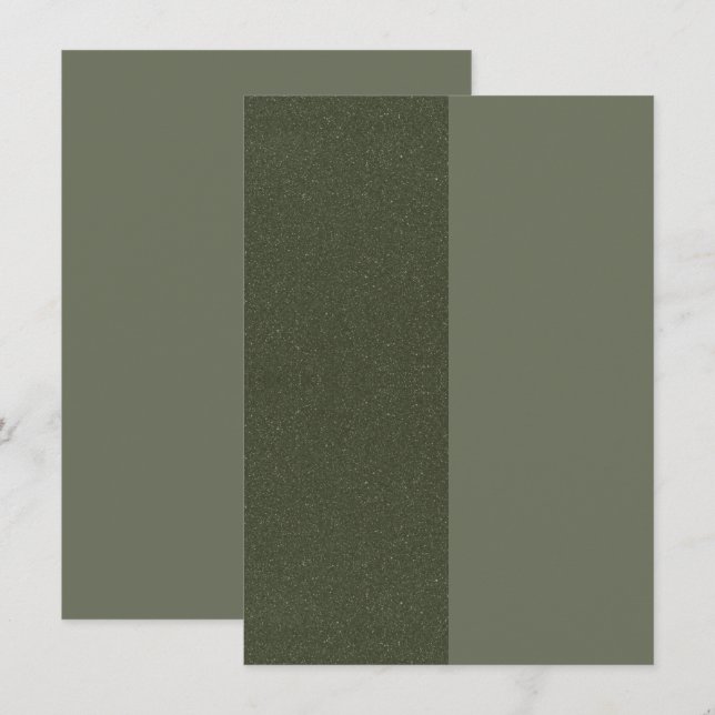 Half & Half Moss Green Enclosure Card – Customise (Front/Back)