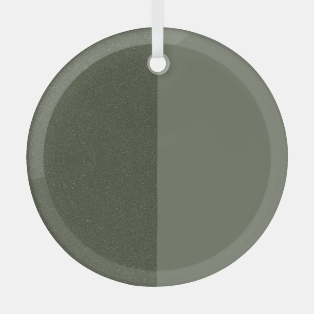 Half & Half Moss Green Ornament – Customisable (Front)
