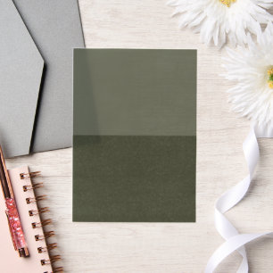 Half & Half Moss Green Vellum Overlay – Customize Vellum Invitations