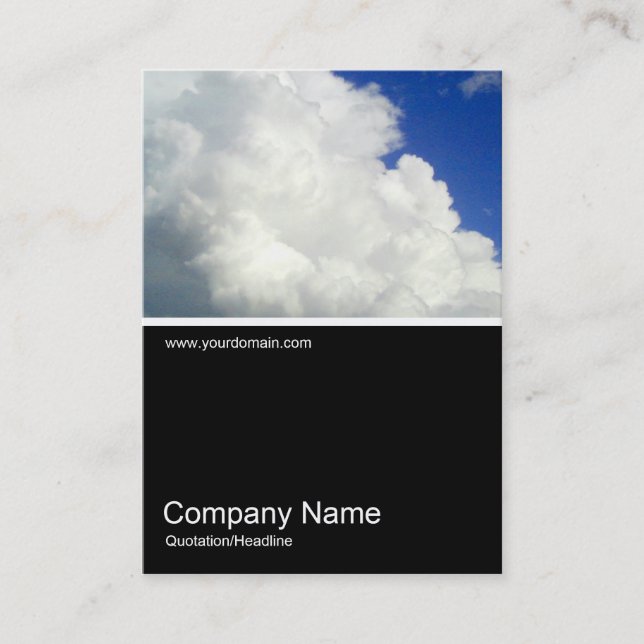Half&Half Photo 0111 - Cumulous Clouds Business Card (Front)