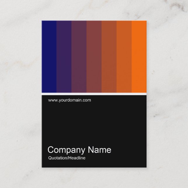 Half&Half Photo 0118 - Dark Blue to Orange Business Card (Front)