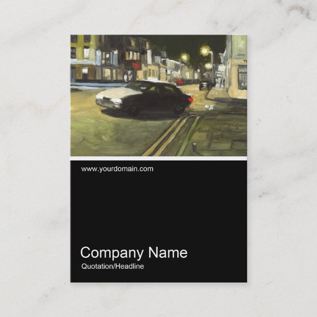Half&Half Photo 0154 - Taxi - Oil Painting Business Card (Front)