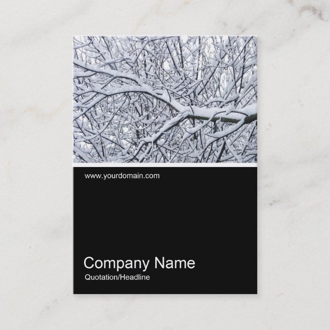 Half&Half Photo 0195 - Snowy Branches Business Card (Front)