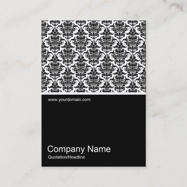 Half&Half Photo 0230 - Damask Pattern Business Card (Front)