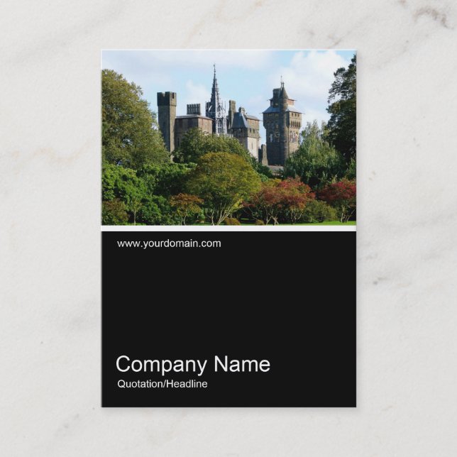Half&Half Photo 0238 - Cardiff Castle II Business Card (Front)