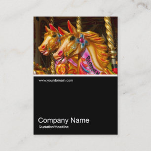Half&Half Photo 0252 - Merry-go-round Horses Business Card