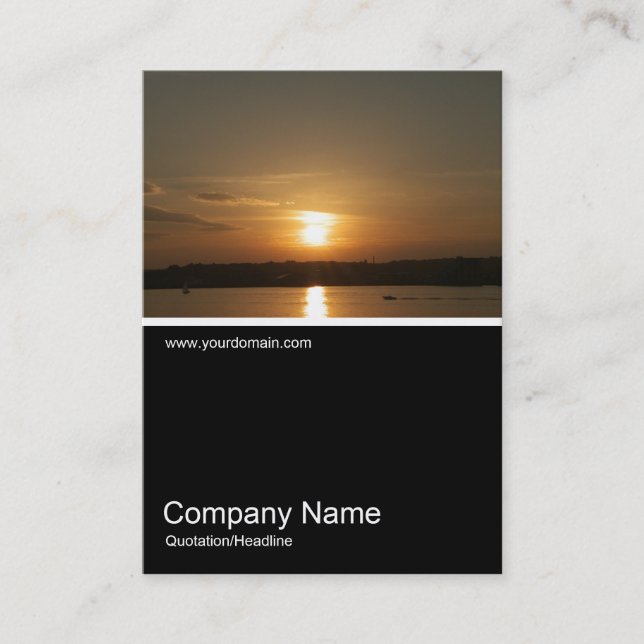 Half&Half Photo 0255 - Sunset over Cardiff Bay Business Card (Front)